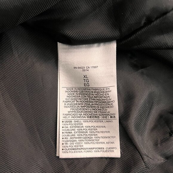 Banana Republic Black Moto Nylon Zip Jacket Sz XL - Picture 7 of 11